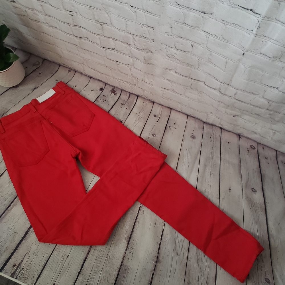 Re/Done High Rise Red Distressed Levi's size 24